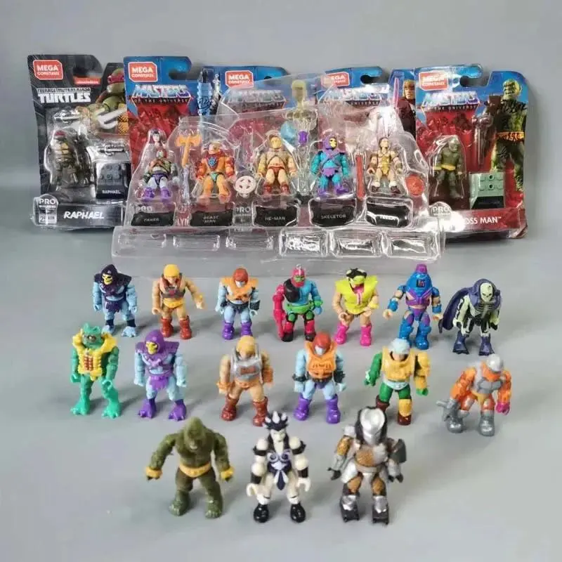 Mega Construxs Masters of The Universes Moss Man Prince Adam Stratos Evil-lyn Joint Movable Action Figures Ornaments Kids Gifts