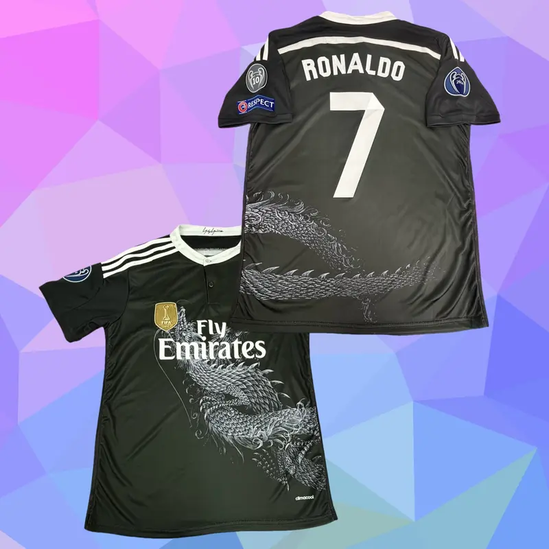 14 15 Third Away Kit 7# Cristiano Ronaldo Short Sleeve Soccer Jersey Fans Version