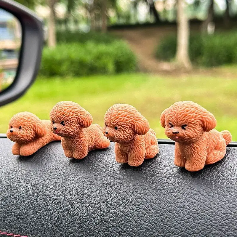 4pcs Cute Animals Car Decor , Funny Dashboard Decorations, Micro Landscaping and Gardening interior cute  car accessories