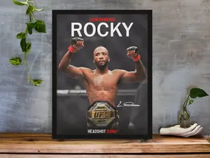 Leon Edwards, ROCKY, Poster, UFC 278, Knockout Over Kamaru Usman, UFC Poster, Poster Ideas, Motivational Posters, Wall Decor, Mma Poster