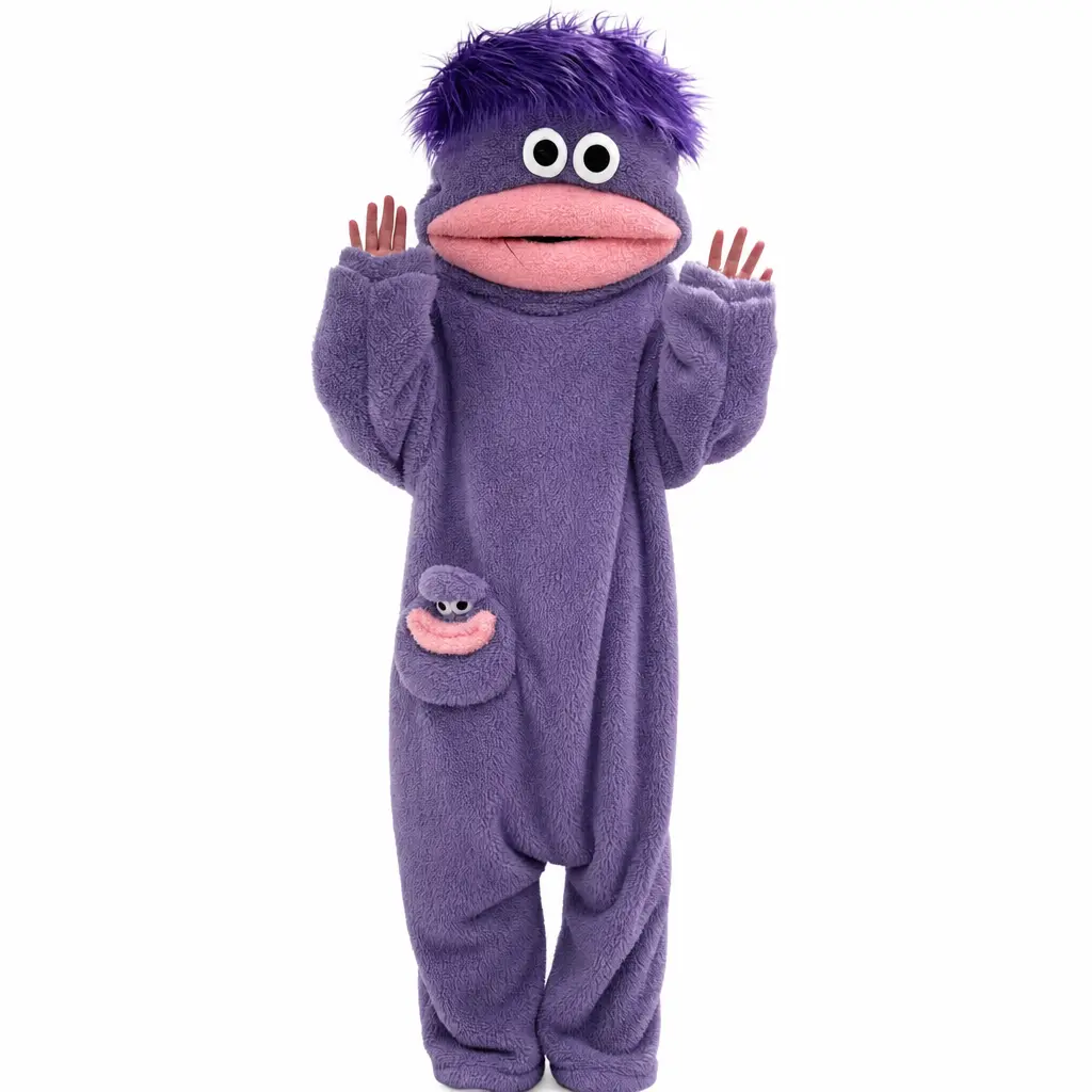 Dopamine Funny Big Mouth Monster Pajamas✨ Autumn and winter thickened fleece one-piece pajamas, cold-proof and warm, loose-fitting home wear