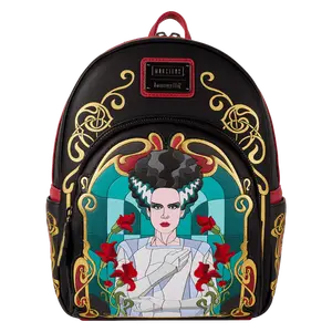 Loungefly Universal Monsters The Bride of Frankenstein Stained Glass Mini Backpack
