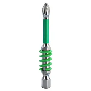 Power Drill Strong Magnetic Anti-Slip Bit Set, New 6-in-1 Upgraded Thickened Multifunctional Hex Shank Spring Cross Bit