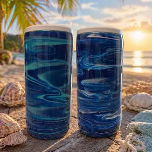 Beach Vibes Slim Can Koozie