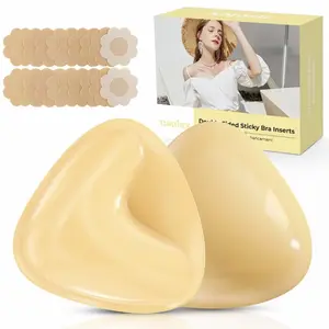 Nsolex Invisibe Lift-Patented-Stikcy Fashion Bra,Instant Boost Double Sided Adhesive Bra Cup for women Supports Up to 2 Cup sizes Reusable Sweat&Water,Nipple Slips No Sewing Required Low Cut Tops Womenswear,