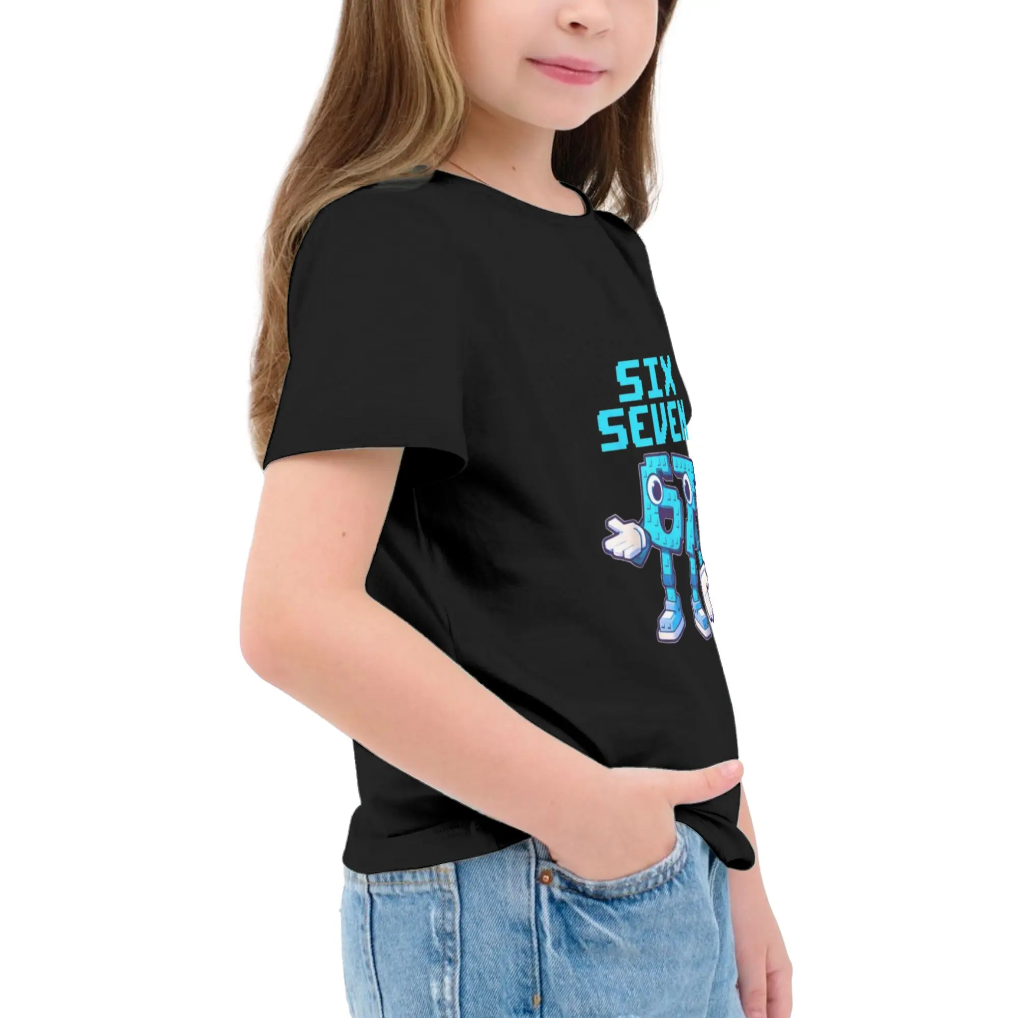 Boy's 67 Emoji Gesture Robot Number Character Mech Blue Lightning