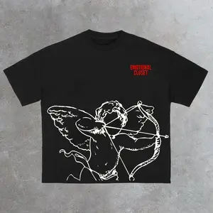 Mixed Emotion Angles Graphic Cotton T-Shirt