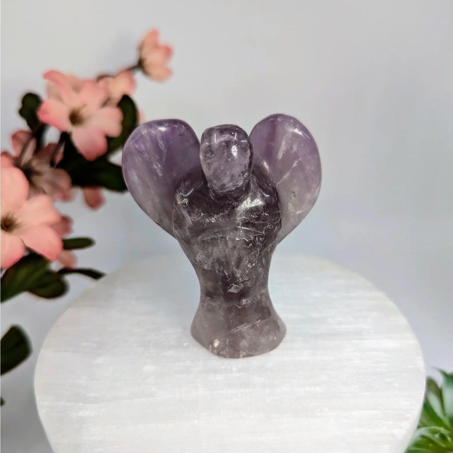 Amethyst 2.5" Large Angel Carving #LV8092