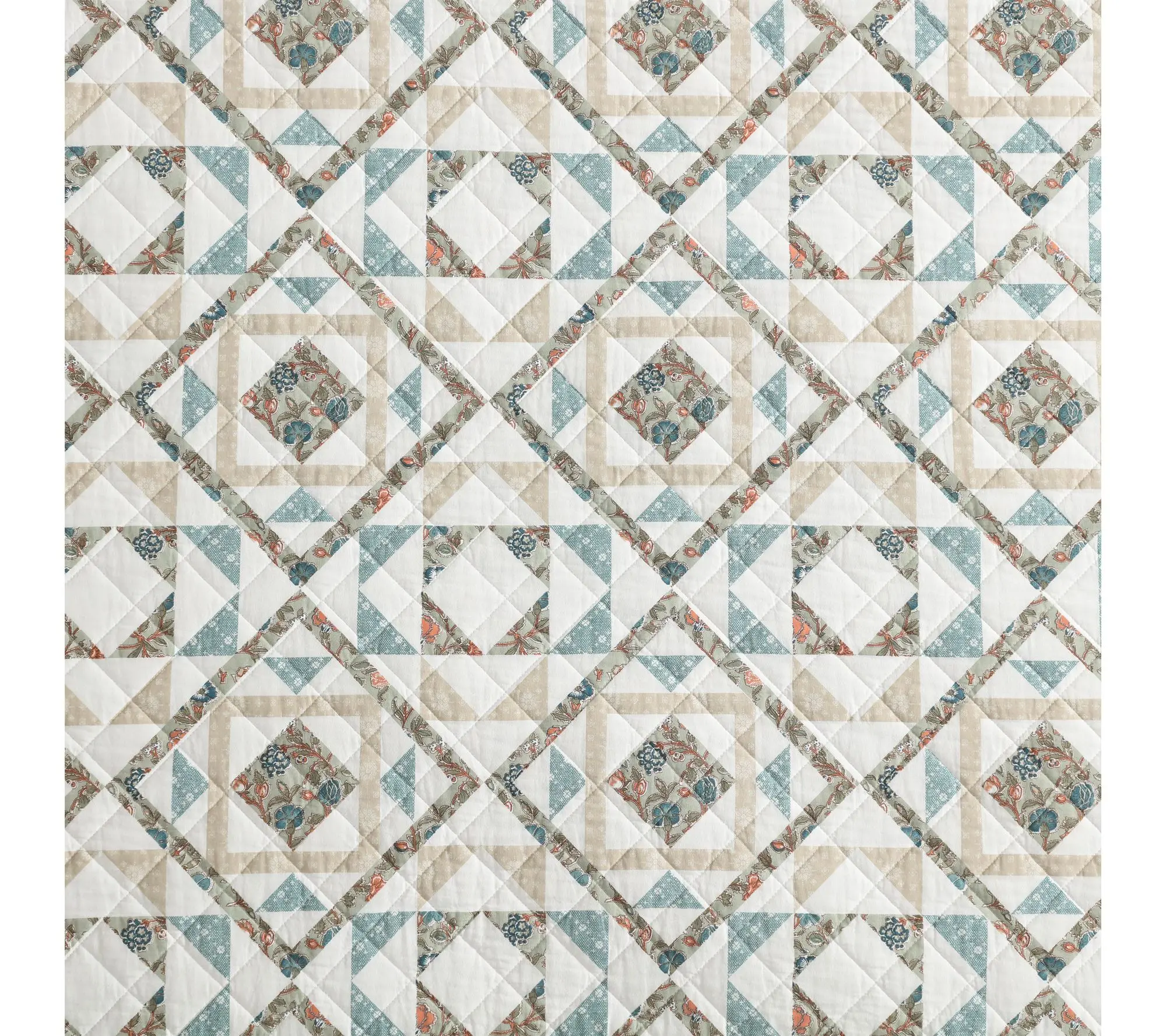 Wrangler Annie Green Cotton Twin Quilt Set