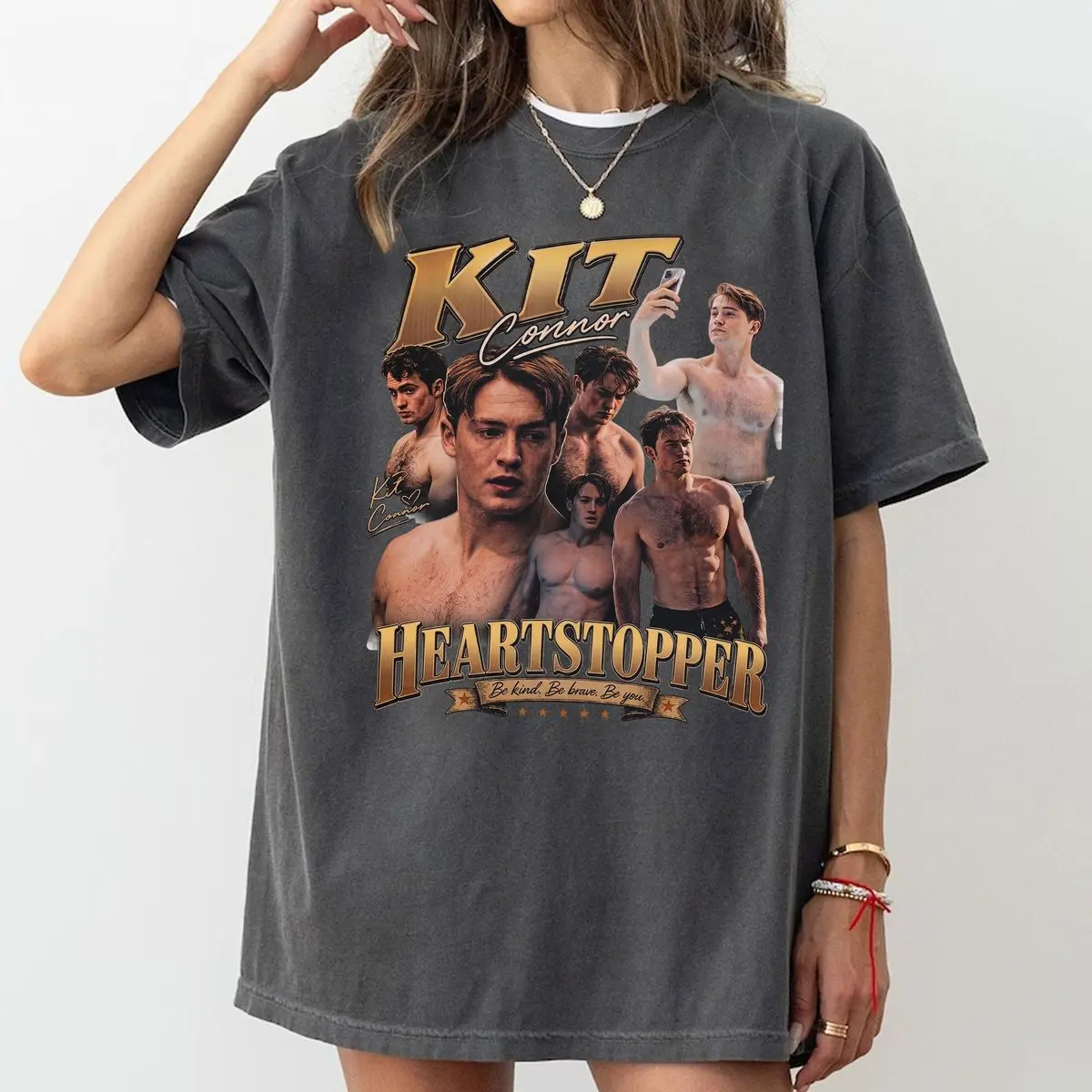 Comfort Colors Retro Kit Connor Shirt, Heartstopper Graphic Tee, Vintage 90s Bootleg Merch Lgbt Queer Romance Fan Gift, Unisex Crew Neck Top