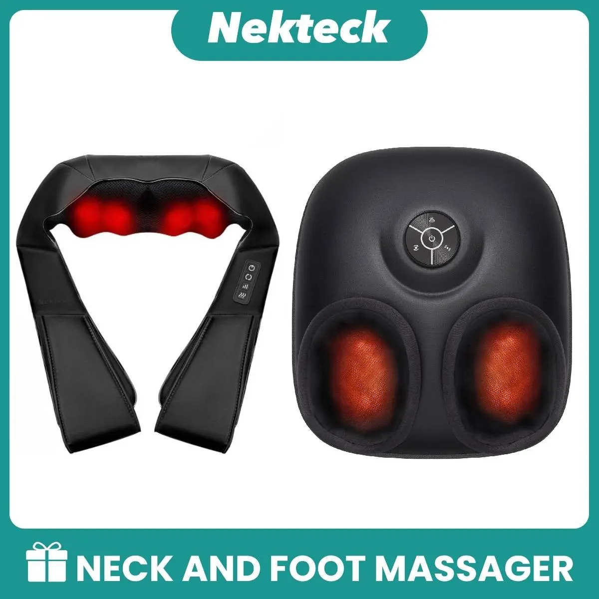 Nekteck Neck Massager & Foot Massager, Gift for Father Mother Friend Nekteck Neck Massager & Foot Massager, Gift for Father Mother Friend