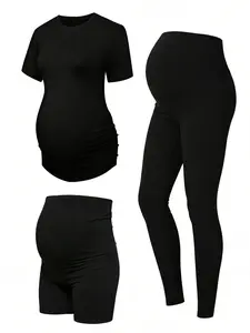 Cymebosilux  Women's Maternity Sleeve Casual Crew Neck  Prenatal  Pjs Sleepwear Loungewear sets