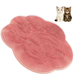 Cat Paw Massage Pad, Pet Scratch-Itch Scratcher, Silicone Wall-Mounted Home Massager, Small Cat Grooming Board, Pet Itching Relief Brush, Environmentally Friendly