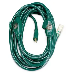 212 MAIN Master Electrician 09001ME 25 ft. Green Outdoor Multi-Outlet Extension Wire Cord, Large Home & Household Appliance Accessory