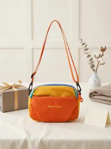 Dopamine Colorblock Crossbody Sling Bag, Japanese Mountain Style Waterproof Shoulder Bag, Outdoor Hiking Commute Travel Lightweight Camera Bag