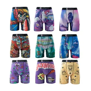 2025 Fashion Print Men's Underwear Boxer Cueca Panties Lingerie Underpants Boxershorts Trunks Men Boxers Briefs Plus Size XXXL