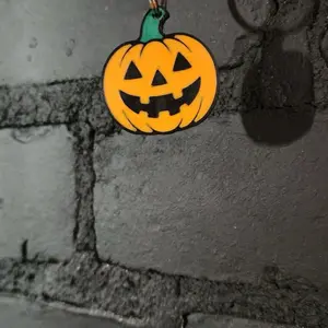 Pumpkin Keychain Carabiner - Fun Halloween Design Attachable Accessory