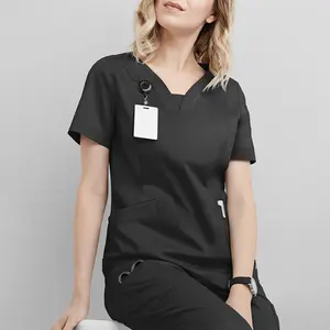 Amazon short-sleeved scrub tops for women, short T-shirts, workwear for nurses and surgeons, isolation gowns, workwear B