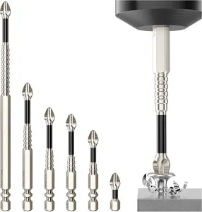 High-Magnetic Screwdriver Drill Bit Set 9/6/5 Pack Phillips Bits Long Phillips Head 25-150mm Anti-Slip Strong Grip for Home Repairs & Pro Projects