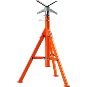 VEVOR Pipe Stand, 2500LBS Heavy Duty Pipe Jack Stands, 27.2-52 Height Adjustable V Head Pipe Stand, 45# Steel Folding Jack Stand for 1/2-12 inches PipesVEVOR Super Brand Day