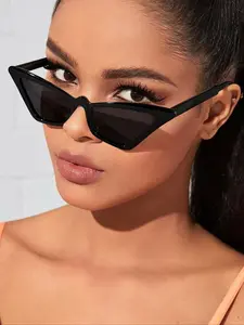 Unisex Retro Cat Eye Sunglasses with Uv400 Lenses, Lightweight PC Frame, Fashionable Outdoor Sun Glasses for All Seasons, Trendy Sun Glasses, Trendy Styling Sunglasses