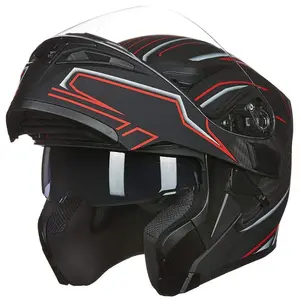 Dual Visor Flip Up Modular Full Face Dot 6 Colors Model 902
