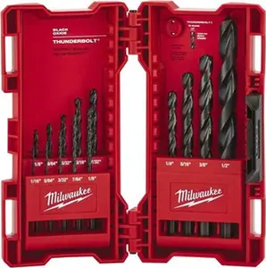 Milwaukee Tool 135° Point, Oxide Finish High Speed Steel Maintenance Length Drill Bit Set 48-89-2800