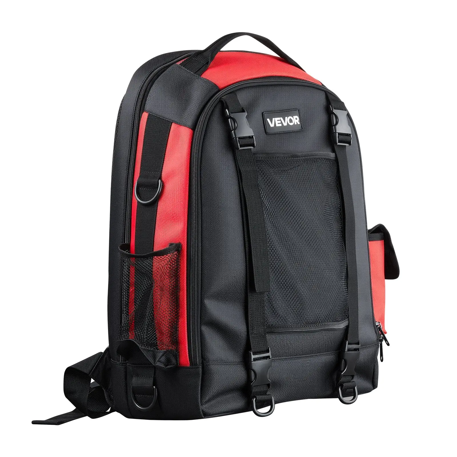 【Summerfinds】VEVOR Welders' Welding Backpack, 25.2L 1680D High-Density Polyester Organizer with Adjustable Shoulder Straps, Helmet Bag, Tool Pockets, 2 Side Pockets, Multi-Purpose Storage for Welding Gear, Outdoor Camping