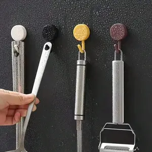 Kitchen Door No-Drill Hook, Wall-Mounted Utensil Holder, Adhesive Cute Creative Hooks, Easy Install, Suitable for Bedroom, Living Room, Balcony