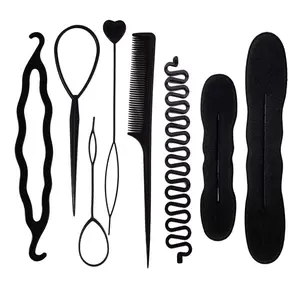 Hair Styling Tool Set, Multi-Piece Kit with Simple Braiding Tools, Essential Hair Care Accessories, Perfect for Home Use