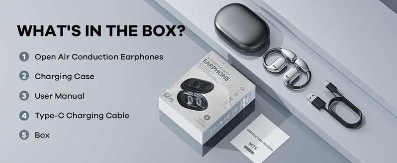 Open-Ear Bluetooth 5.4 Wireless Headphones with LED Display, 60H Playtime, Clear Call Mic, Waterproof Sports Over-Ear Design, Soft Silicone Earbuds, Pink Holiday Gift Bundle, Fast Charging Digital headphones bluetooth earbuds wireless