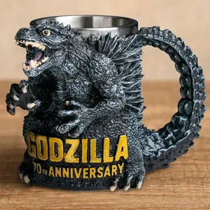 Godzilla 70th Anniversary Resin Mug, Durable, Reusable & Stylish Drinkware, Ideal Gift for Friends, Family & Godzilla Enthusiasts