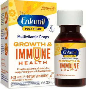 Enfamil Poly-Vi-Sol Liquid Multivitamin Supplement for Infants and Toddlers, 50 mL dropper bottle