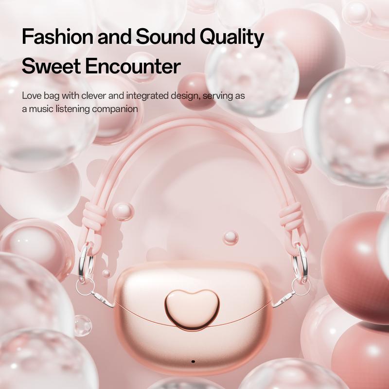 CHENRUIDA M106 High Fidelity Bluetooth Earphones for Women,360°  surround sound,Advanced Noise Reduction Long Battery Life IPX7 Waterproof Rose Gold Headset wireless headphones noise cancelling headphones gamingheadset Christmas Gifts