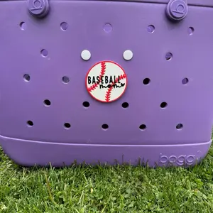 Baseball Mom Charm to Fit Bogg Bag Holes