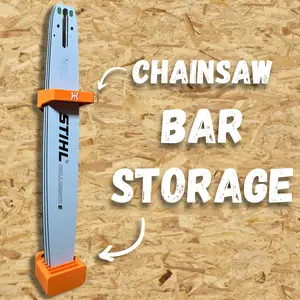 Chainsaw Bar Holder Wall Mount Storage