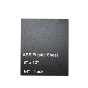 ABS Plastic Sheet 1/4 Inch Thick,8" x 12" Black, Moldable Plastic Sheets, Keel Guard, Hard Plastic Sheet, Thin Plastic Sheets for Crafts, Plastic Repair, (Matte & Textured Finish) 1-Pack