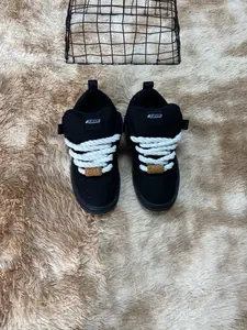 Men's Casual Canvas Shoes, Round Toe Flatform, Lace-Up Design, Anti-Slip Rubber Sole, Medium Width, All-Season Fashion, Size 45