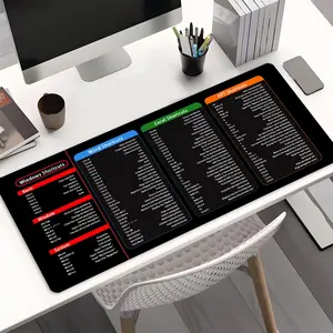 Office & Windows Shortcuts Desk Mat, XXL Extended Mouse Pad with Anti-Slip Base, Word/Excel/PowerPoint Hotkey Cheat Sheet Desk Pad for Work, Quick Reference Pad for Office Workers