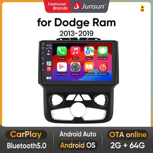 Junsun Car Radio Stereo for Dodge Ram 1500 2500 3500 2013 2014 2015 2016 2017 2018 Android 13 Auto GPS navigation 9 inch HD touchscreen multimedia video player DSP Wireless Carplay