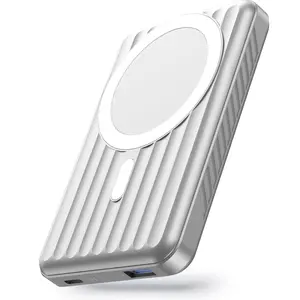 iPone Wireless Portable Charger 10000mAh Magnetic Power Bank D015Whi Slim Mini Battery Pack with Digital Display Universal Compatibility for iPhone 15/14/13/12 Pro/Mini/Pro Max Compact Travel Attachment