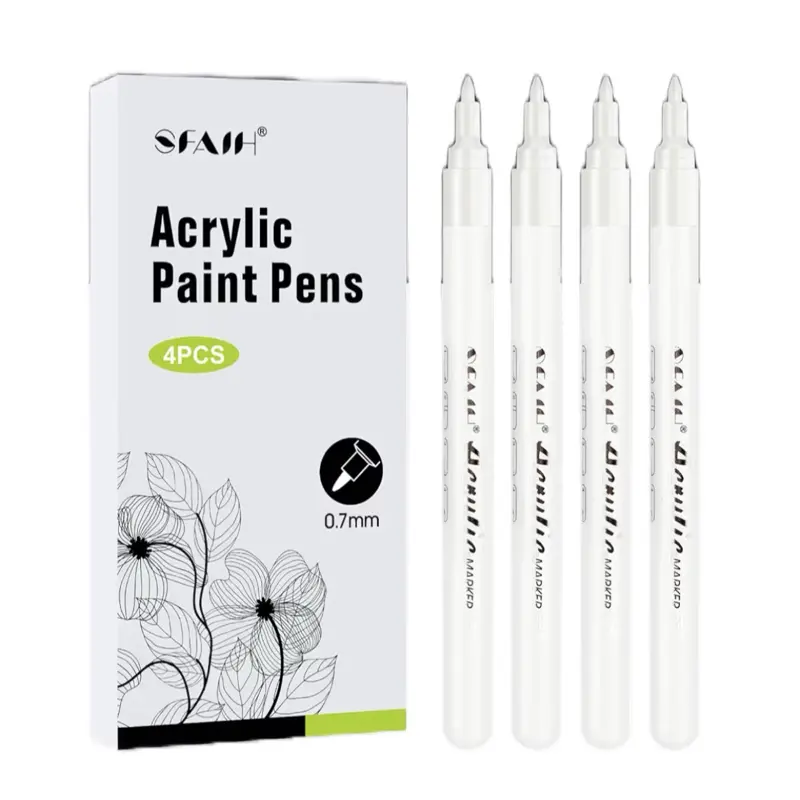 Sfaih Acrylic Paint Pens 4PCS 0.7mm Tip for Artistic Creativity and Crafting