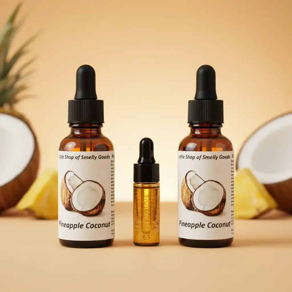 Pineapple Coconut Vanilla Scented Massage & Body Oil - Smooth, Aromatic, Moisturizing Bath & Body Care for Relaxation, Nourishing