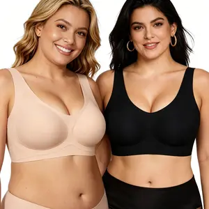 Obind Women Jelly Bras Wirefree Full Coverage No Underwire Everyday Bras Comfortable Wireless Padded Tshirt Bra