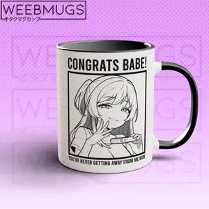 [Sale off up to 65%] Congrats Babe Anime Mug, Funny Pregnancy Gift, Anime 11oz Accent Coffee Mug, Anime Pregnancy meme, Meme Mug