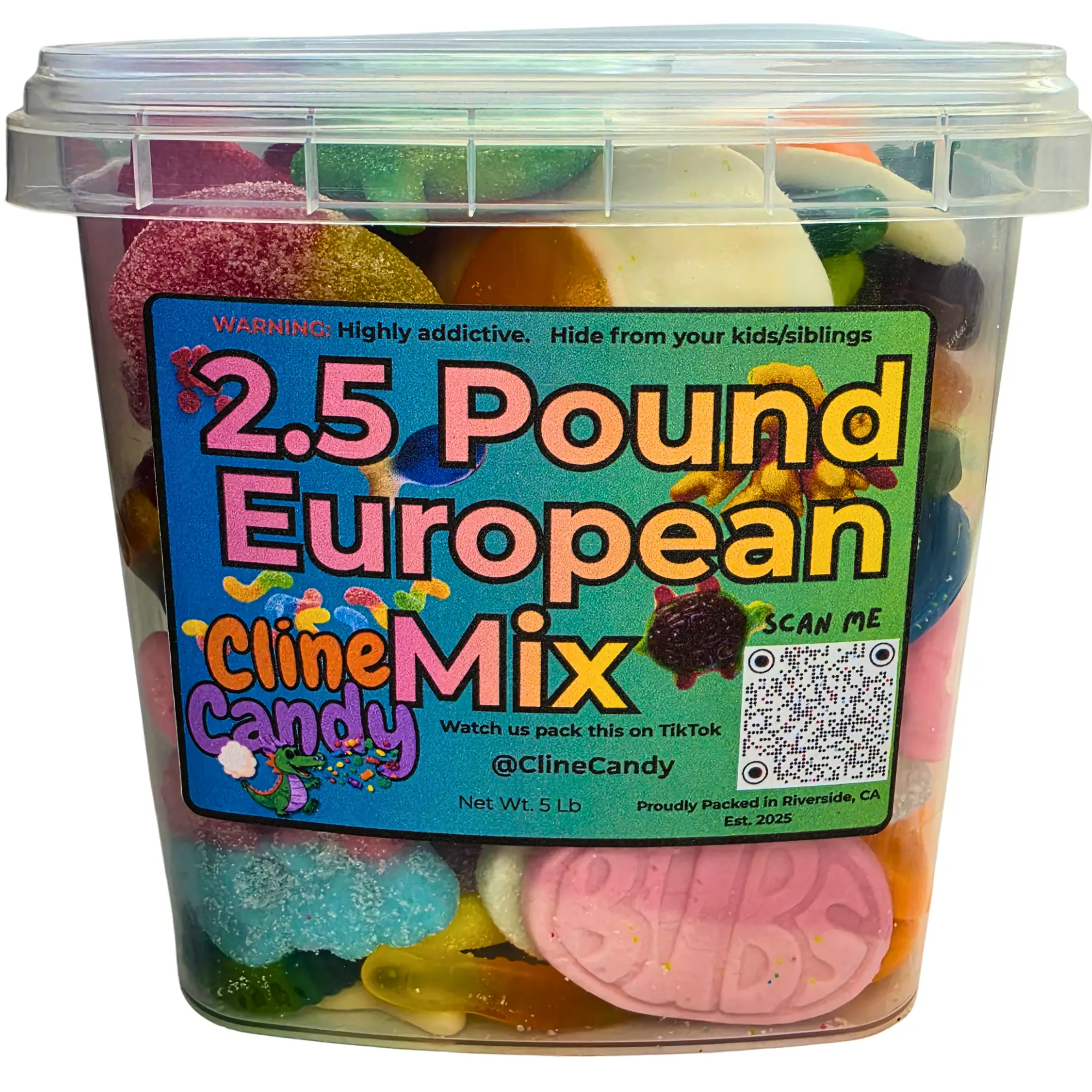 2.5lb Pick and Mix Gummy Candy Bucket - Assorted Flavors Food Bundle, Whales & Turtles Gummies, Handpacked Fresh Snack