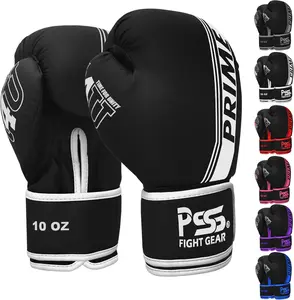 PSS Boxing Gloves for Kids/Youth Training Sparring, Kickboxing, Muay Thai, MMA, Heavy Punching Bag Mitts Focus Pads Workout Durable PU Leather, High-Density Foam Padding 4 6 8 10 Oz