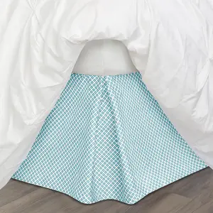 Turquoise Diamonds Bed Skirt