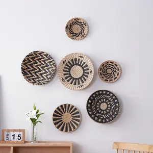 Creative Handmade Grass Wall Decor, Living Room Background Wall Hanging, Sofa Bed Head Entryway Woven Ornament, Home Decoration