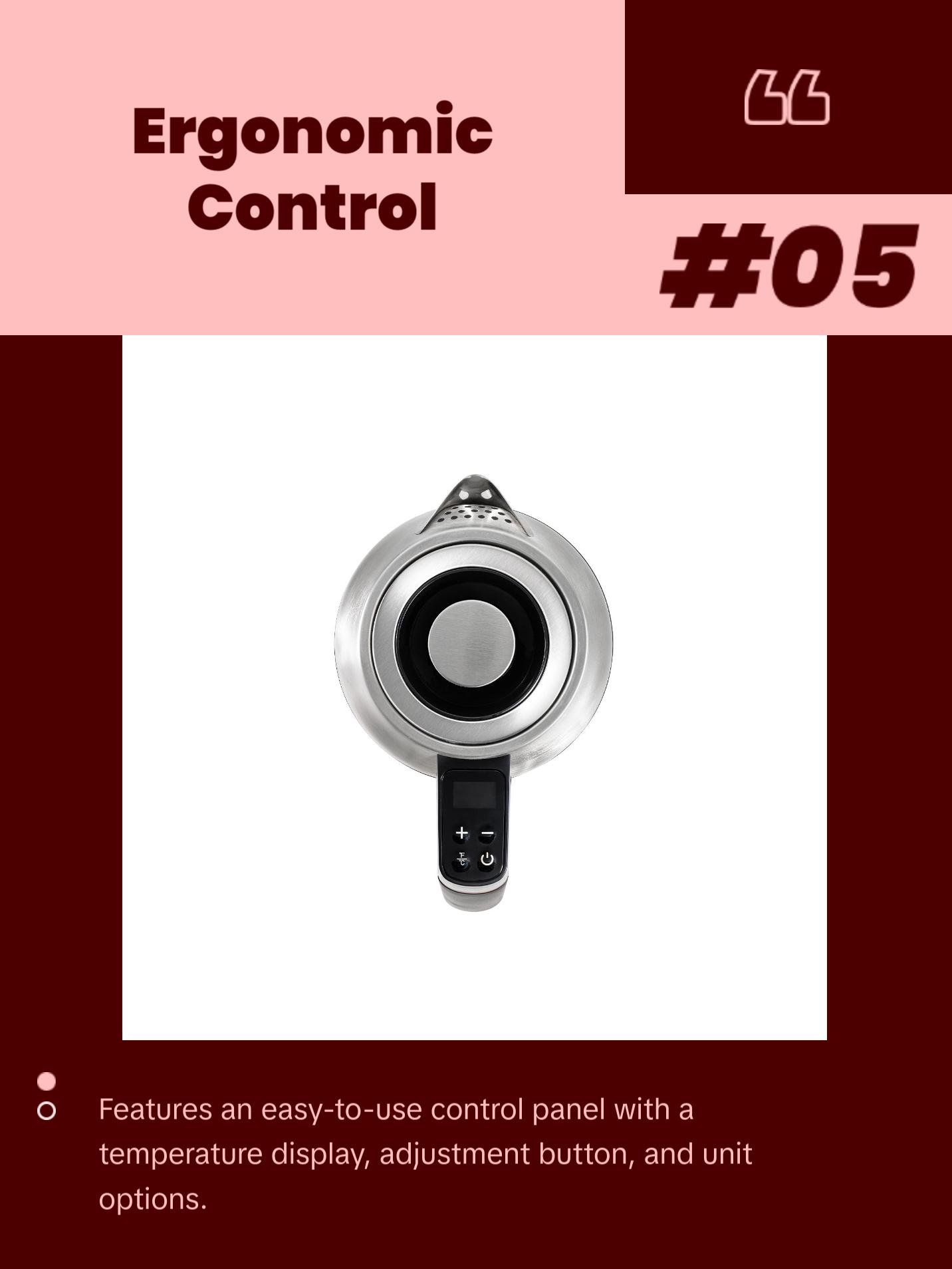 CUCKOO Electric Glass Kettle | Boil Water Fast, Stylish, Heat-Resistant Glass, Steel, with Tea Infuser Included (CK-G170BS)